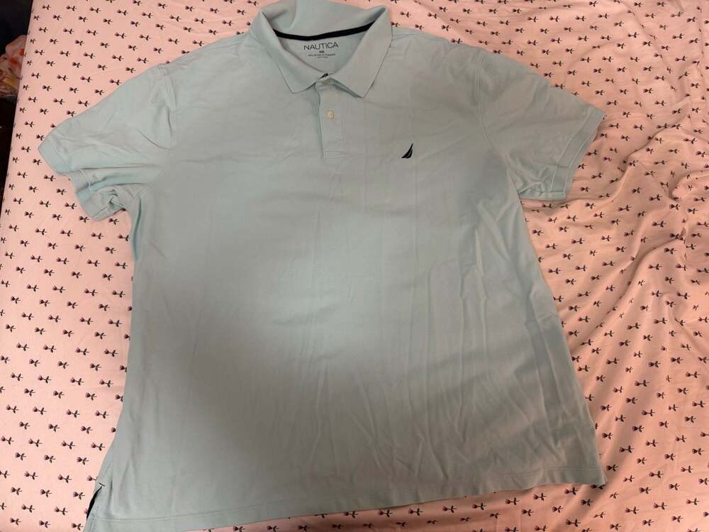 Nautica Light Blue Short Sleeve Polo Shirt 4XL